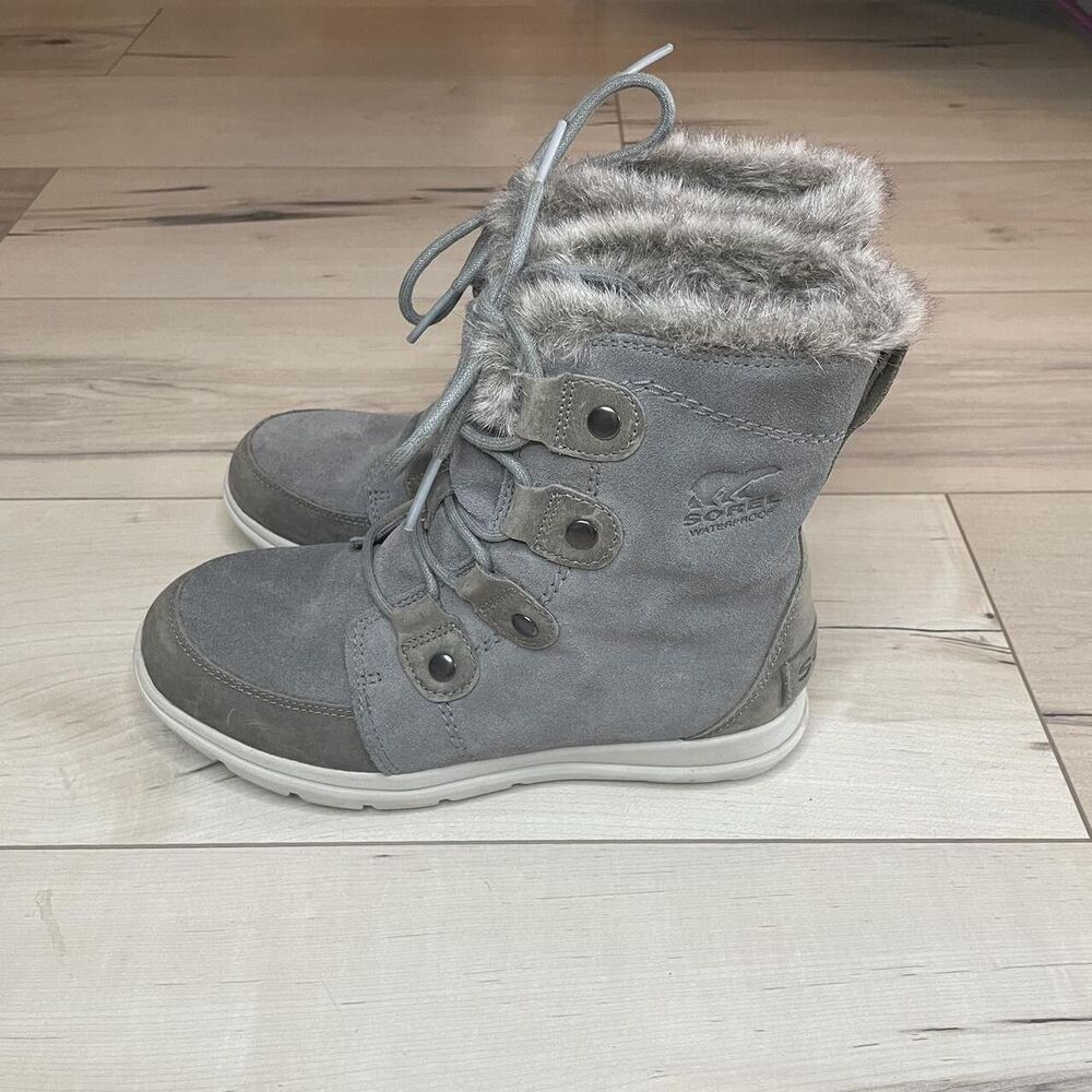 Sorel Waterproof Gray Winter Snow Boots size 6.5